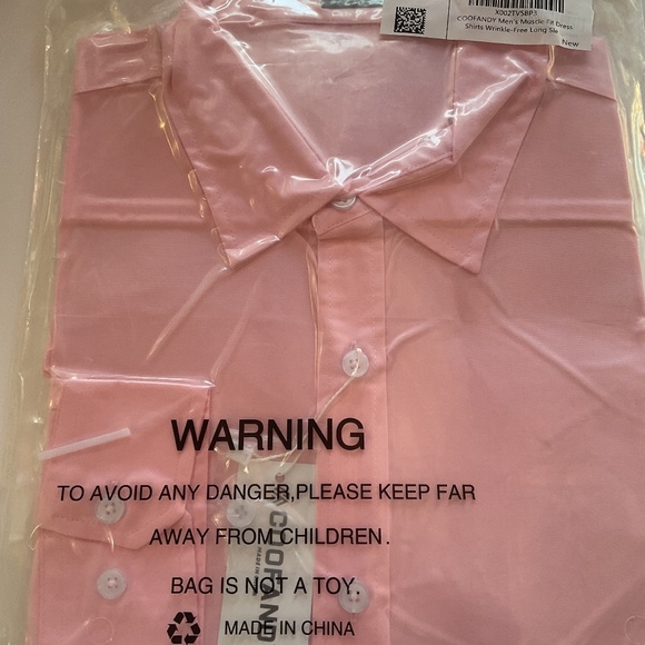 Men’s Medium Coofandy Pink Dress Shirt - Picture 1 of 3
